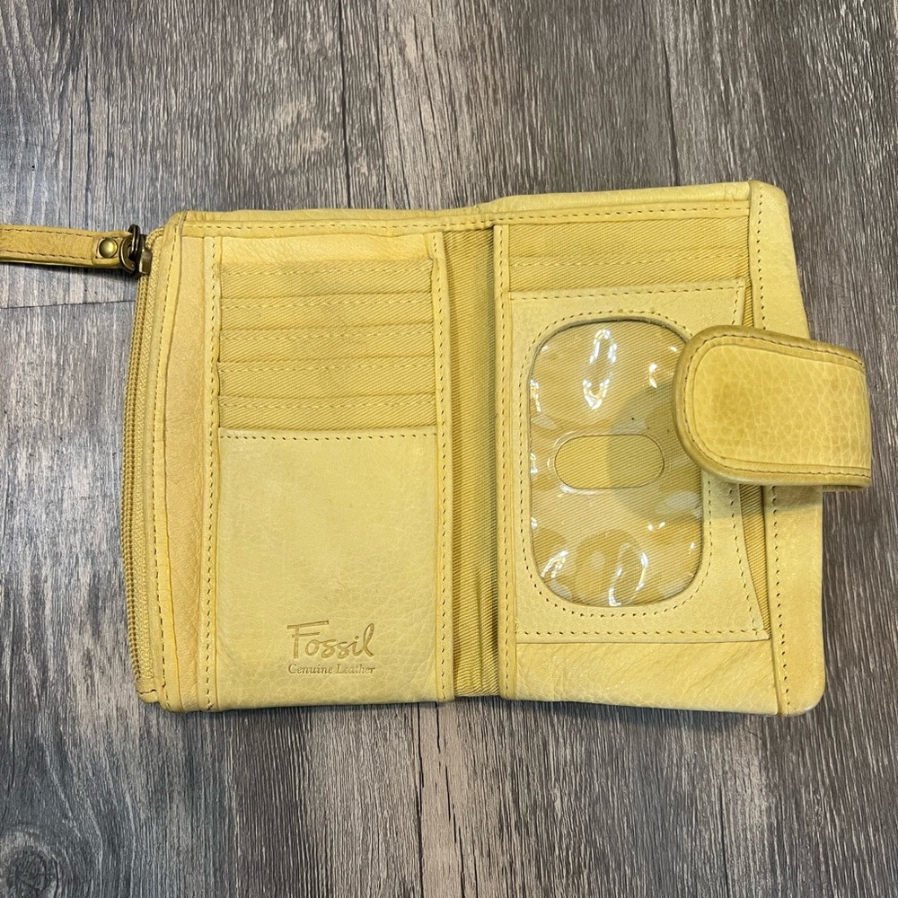Fossil Vintage Kelly Icon Bird Wallet Snap Closure Embroidered Patchwork Design - Picture 5 of 8